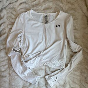 WHITE TLF WORKOUT TOP